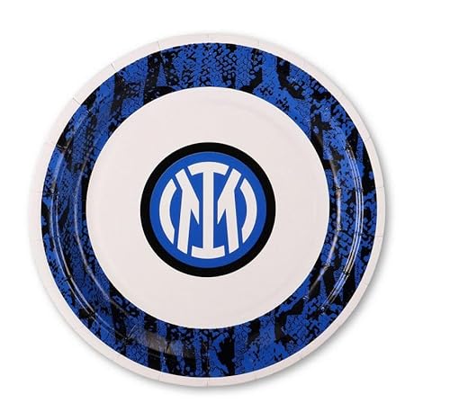 Inter Partyartikel, offizieller Fußballclub Inter. Mailand, Geburtstag, Fußball, Mottoparty, besondere Veranstaltung, Feier (Teller 23 cm) von PARTYLANDIA