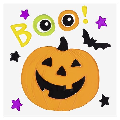 1 Bogen mit 19 Stück Gel-Sticker mit Prägung "Boo", Halloween-Aufkleber, ideal für Wasserflasche, Laptop, Tagebuch usw 1 Bogen mit 19 Stück Gel-Sticker mit Prägung "Boo", Halloween-Aufkleber, ideal für Wasserflasche, Laptop, Tagebuch usw von PARTYLOSOPHY