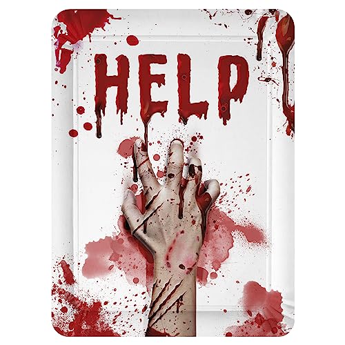 PARTYLOSOPHY 2 Stück - Rechteckiges Einweg-Tablett, Pappe, 25 x 34 cm, mit Blutdruck, Halloween-Dekoration, Halloween, Blut, Halloween PARTYLOSOPHY 2 Stück - Rechteckiges Einweg-Tablett, Pappe, 25 x 34 cm, mit Blutdruck, Halloween-Dekoration, Halloween, Blut, Halloween von OH YEAH