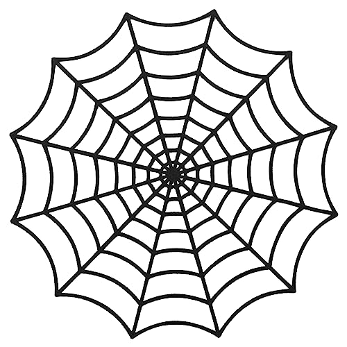 2 Stück - Tischset Ø 30 cm Spinnennetz Form schwarz Thema Halloween - Tischdeko Halloween Classic Halloween Orange von PARTYLOSOPHY
