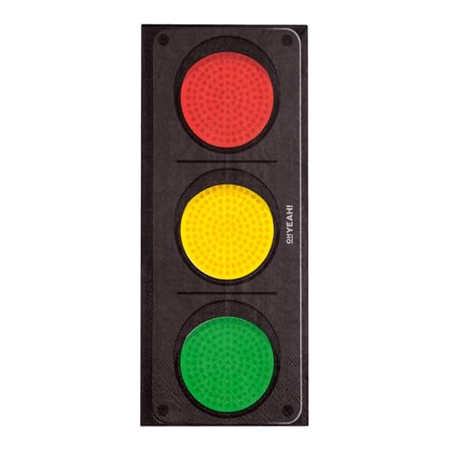 20 Stück - Doppellagige Serviette in Ampelform - Kindergeschirr - Dekoration Party Bau Dekoration Tisch Bau Dekoration Bau Dekoration Bau (Ampelserviette) von OH YEAH