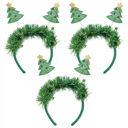 PARTYLOSOPHY 3 Stück Haarreif mit Federn Baum grün mit Weihnachtsmotiv - Standardgröße - Stirnband Weihnachten Weihnachtsbaum, Weihnachtsdekoration Stirnband Baum., Einheitsgröße PARTYLOSOPHY 3 Stück Haarreif mit Federn Baum grün mit Weihnachtsmotiv - Standardgröße - Stirnband Weihnachten Weihnachtsbaum, Weihnachtsdekoration Stirnband Baum., Einheitsgröße von PARTYLOSOPHY