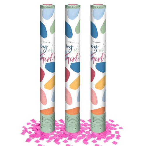 OH YEAH Konfettikanone, Rosa, 50 cm, Enthüllung für Sex, Baby, Konfetti, Rosa, einfache Handhabung, 3 Stück OH YEAH Konfettikanone, Rosa, 50 cm, Enthüllung für Sex, Baby, Konfetti, Rosa, einfache Handhabung, 3 Stück von OH YEAH