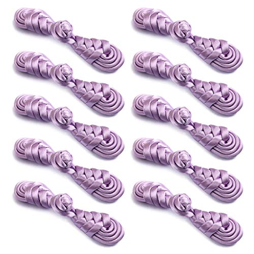 PASHFSA Chinesische Cheongsam-Knöpfe, 10 Paar, solide handgefertigte Knoten für Frosch, Knöpfe für Jacken, Korsetts, Handtaschen, Dekoration von PASHFSA