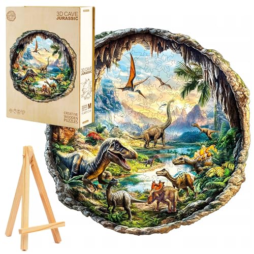 PASJO 3D Holzpuzzle 300 Teile für Erwachsene Mini-Staffelei edle Holzbox Dinosaurier Brachiosaurus Allosaurus Bastelspaß Tierförmige Puzzleteile PASJO 3D Holzpuzzle 300 Teile für Erwachsene Mini-Staffelei edle Holzbox Dinosaurier Brachiosaurus Allosaurus Bastelspaß Tierförmige Puzzleteile von PASJO