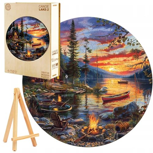 PASJO Holzpuzzle für Erwachsene 300 Teile Thema Lake House Holzbox Mini Staffelei Jigsaw-Puzzle PASJO Holzpuzzle für Erwachsene 300 Teile Thema Lake House Holzbox Mini Staffelei Jigsaw-Puzzle von PASJO