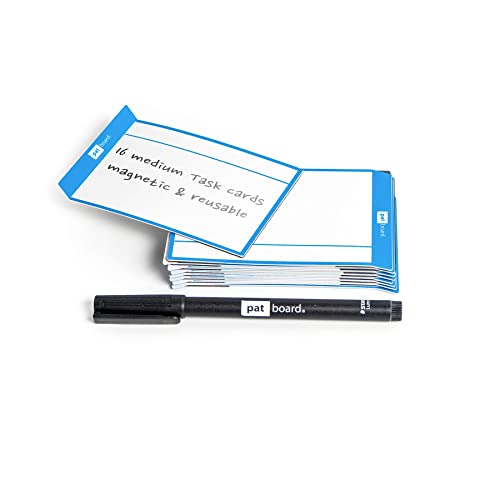 PATboard Scrum Board und Kanban Tafel TASKcards - 16 Magnetische Haftnotizen - Blau von PATBOARD