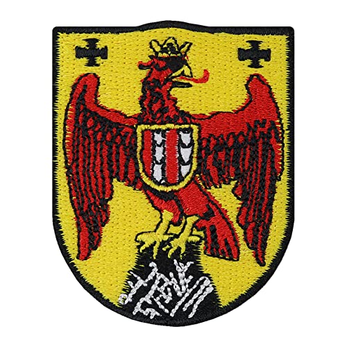 Burgenland Aufnäher - Österreichisches Landeswappen bestickte Sammler Edition - Austria Patch Bundesland Flagge - Österreich Abzeichen gestickt Applikation zum aufnähen - 90x70mm von PATCH KING