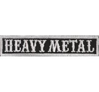 Heavy Metal Kutten Aufnäher - Heavy Metal - Biker Patch zum aufnähen/aufbügeln l Leder Kutte Aufbügler Sticker für alle Stoffe l Bügelflicken Applikation l 100x20mm von PATCH KING
