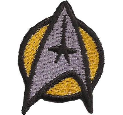 Patch Start rek Captain Uniform Kostüm Aufnäher Patches zum aufbügeln l Applikation Bügelbild für alle Stoffe l 50x40mm von Patch