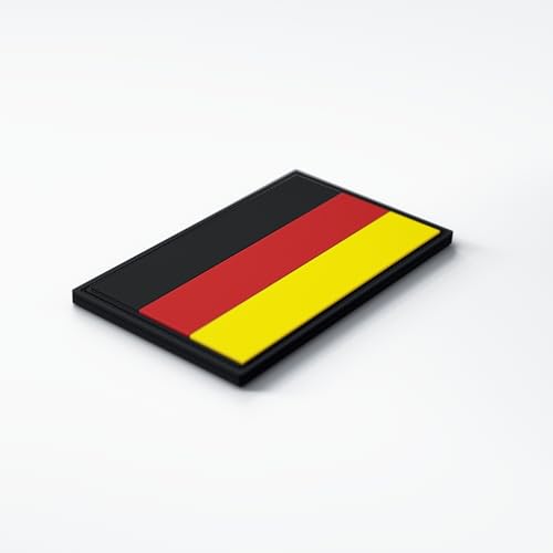 Patch Force - Deutschland Flagge Rubber Patch (farbig) 8 x 5 cm - Als Abzeichen für Uniformen, Schutzweste, Einsatztasche, Jacke oder Rucksack - Für Bundeswehr, Polizei und Militär von PATCHFORCE