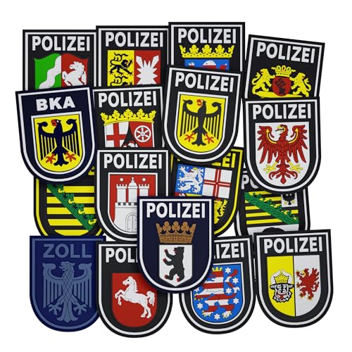 Patch Force - Polizei Patch (farbig) Bundeskriminalamt (BKA) - Als Abzeichen für Polizeiuniform, Schutzweste, Einsatztasche, Jacke oder Rucksack - 3D rubber klett patch von PATCHFORCE