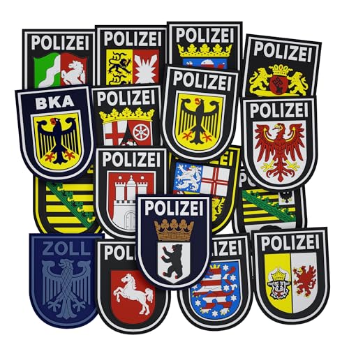 Patch Force - Polizei Patch (farbig) Polizei Hamburg - Als Abzeichen für Polizeiuniform, Schutzweste, Einsatztasche, Jacke oder Rucksack - 3D rubber klett patch von PATCHFORCE