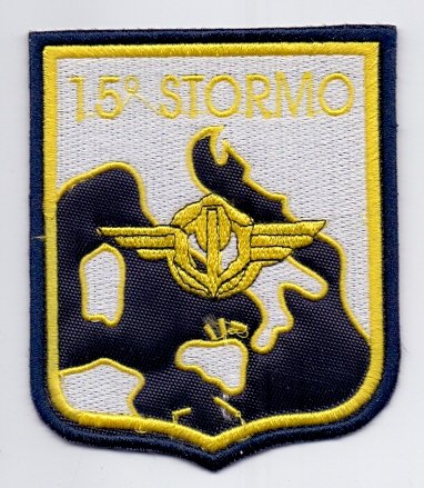 Applikation Aufbügler Patches Stick Emblem Aufnäher Abzeichen " 15 STORMO " Militär Military Armee Army von PATCHMANIA