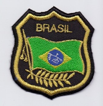 Applikation Aufbügler Patches Stick Emblem Aufnäher Abzeichen " BRASIL" Flagge , flags von PATCHMANIA