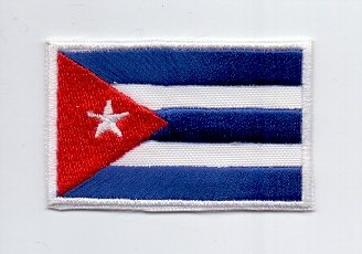 Applikation Aufbügler Patches Stick Emblem Aufnäher Abzeichen " CUBA"Flagge , flags von PATCHMANIA