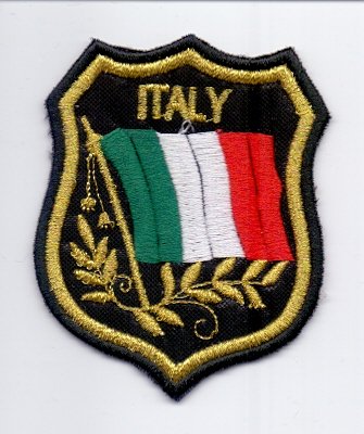 Applikation Aufbügler Patches Stick Emblem Aufnäher Abzeichen " ITALIA" Flagge , flags von PATCHMANIA