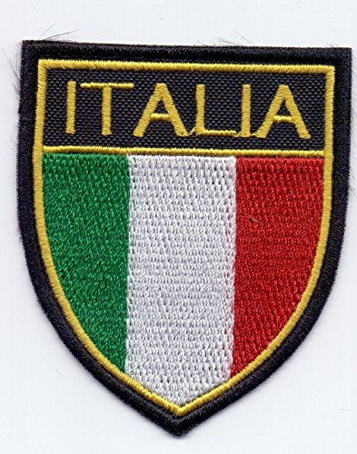 Applikation Aufbügler Patches Stick Emblem Aufnäher Abzeichen "ITALIEN" Flagge, Flags von PATCHMANIA