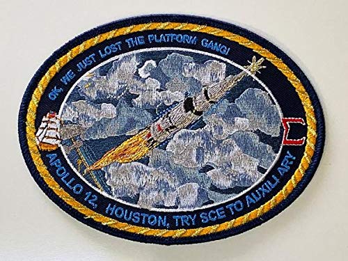 Aufnäher zum Aufbügeln, bestickt, Aufnäher Apollo 12 Yankee Clipper and the Mission Control Sigma Patch 15 cm. von PATCHMANIA