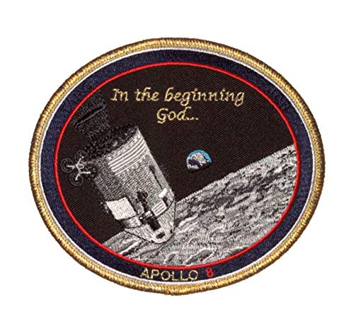 Aufnäher zum Aufbügeln, bestickt, Aufnäher Apollo 8 Erinnerungen 'Spirit' 12,5 cm von PATCHMANIA