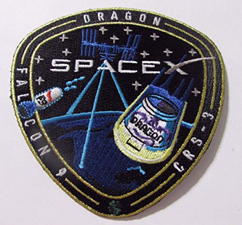 Aufnäher zum Aufbügeln, bestickt, Patch SpaceX CRS-3 Mission Patch 9,5 cm von PATCHMANIA