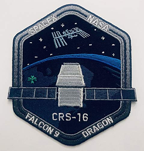 Aufnäher zum Aufbügeln, bestickt, Patch Spacex CRS-16, Mession Patch 10 cm von PATCHMANIA