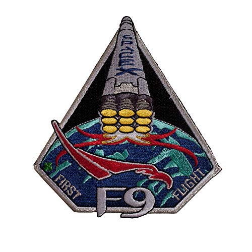 Aufnäher zum Aufbügeln, bestickt, Patch Spacex F9 First Flight Patch 10 cm von PATCHMANIA