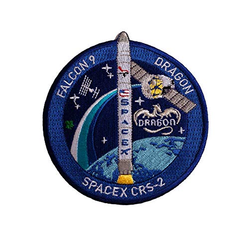 Aufnäher zum Aufbügeln, bestickt, Patch Spacex Mission Patch CRS-2 von PATCHMANIA