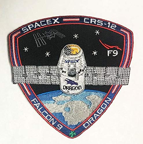 Aufnäher zum Aufbügeln, bestickt, offizielles Spacex CRS-12, Mession Patch 10 cm von PATCHMANIA