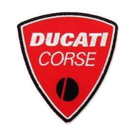 PATCHMANIA Ducati Corse Logo 7,6 cm Aufnäher Bügelbild, Patch Embroidered Patches Iron on von PATCHMANIA