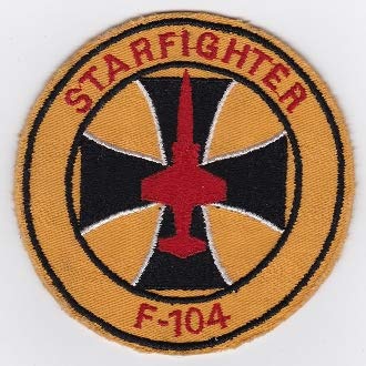 PATCHMANIA German Air Force Patch 31 Jabog Boelcke F 104 Starfighter Cross 103mm 95mm THERMOADHESIVE gestickte Patches Patch von PATCHMANIA