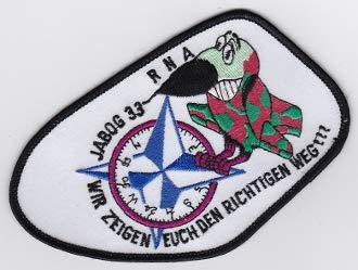 PATCHMANIA German Air Force Patch 33 Jabog Tornado 5 Tech Group Navigation 130mm 89mm THERMOADHESIVE gestickte Patches Patch von PATCHMANIA