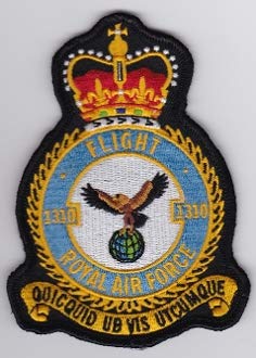 PATCHMANIA RAF Patch 1310 Flight Royal Air Force Crest Afghanistan Chinook 106mm 77mm THERMOADHESIVE gestickte Patches Patch von PATCHMANIA