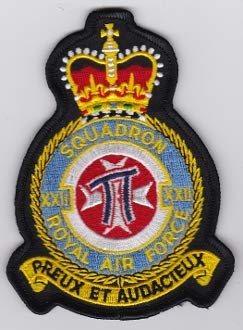 PATCHMANIA RAF Patch b 22 Squadron Royal Air Force Crest SAR Wessex 110mm 90mm THERMOADHESIVE gestickte Patches Patch von PATCHMANIA
