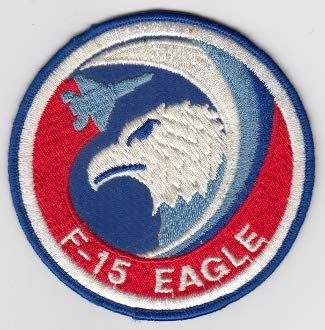PATCHMANIA USAF Patch Fighter USAFE 32 TFS Tactical FTR Squadron h F 15 a 98mm THERMOADHESIVE gestickte Patches Patch von PATCHMANIA