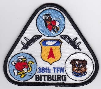 PATCHMANIA USAF Patch Fighter USAFE 36 TFW Tactical FTR Wing h F 15 Gaggle 95mm 82mm THERMOADHESIVE gestickte Patches Patch von PATCHMANIA