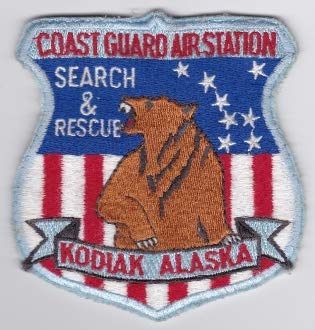 PATCHMANIA USCG Aviation Patch United States Coast Guard STN Kodiak SAR EB 99mm 93mm THERMOADHESIVE gestickte Patches Patch von PATCHMANIA
