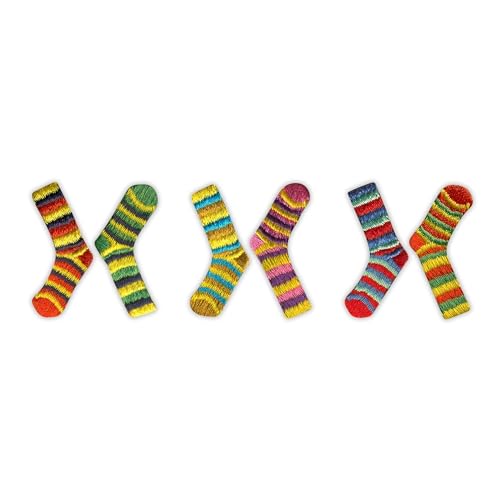 6er Set Bunte Socken - Symbol des Down-Syndroms - zum Aufnähen / Aufnähen - Besticktes Abzeichen / Patch 6er Set Bunte Socken - Symbol des Down-Syndroms - zum Aufnähen / Aufnähen - Besticktes Abzeichen / Patch von PATCHSIG