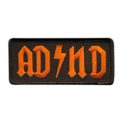 AD HD with Thunder - ADHS - Heat Activated Adhesive/Iron on Backing - Embroidered Badge/Patch AD HD with Thunder - ADHS - Heat Activated Adhesive/Iron on Backing - Embroidered Badge/Patch von PATCHSIG
