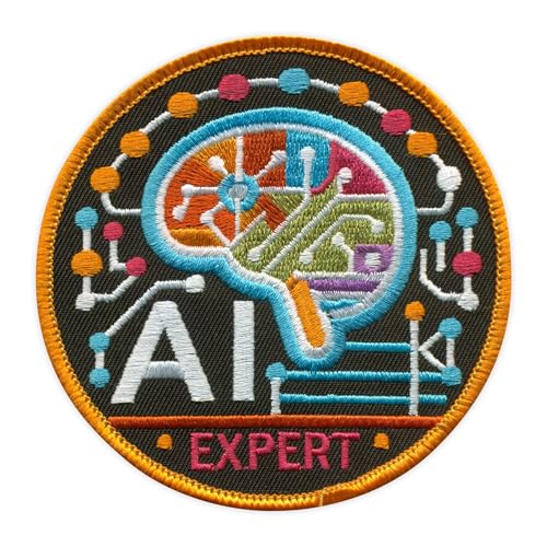 AI Expert – Künstliche Intelligenz – runde Form – zum Aufnähen/Aufnähen – besticktes Abzeichen/Patch AI Expert – Künstliche Intelligenz – runde Form – zum Aufnähen/Aufnähen – besticktes Abzeichen/Patch von PATCHSIG