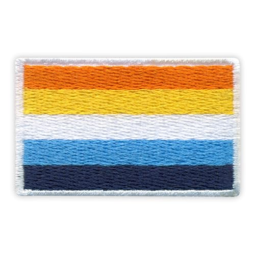 Aroace Pride Flagge – aromantischer Asexueller – wärmeaktivierter Klebstoff/Bügelrückseite – bestickter Abzeichen/Aufnäher von PATCHSIG