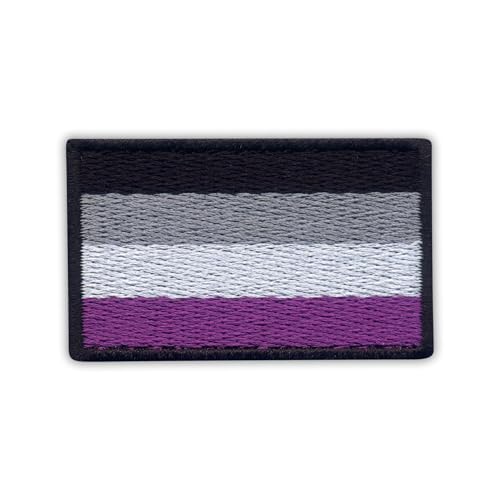 Asexual Pride Flagge, wärmeaktivierter Klebstoff, Rückseite zum Aufbügeln, besticktes Abzeichen/Patch von PATCHSIG