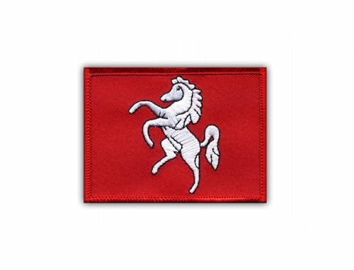 Besticktes Abzeichen für Kent – Flagge – wärmeaktivierter Klebstoff/Bügelrückseite – bestickter Abzeichen/Aufnäher von PATCHSIG