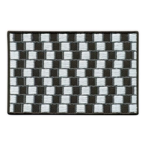 Cafe Wall Op-Art-Serie Op-Art-Serie, wärmeaktivierter Klebstoff, Rückseite zum Aufbügeln, besticktes Abzeichen/Patch von PATCHSIG