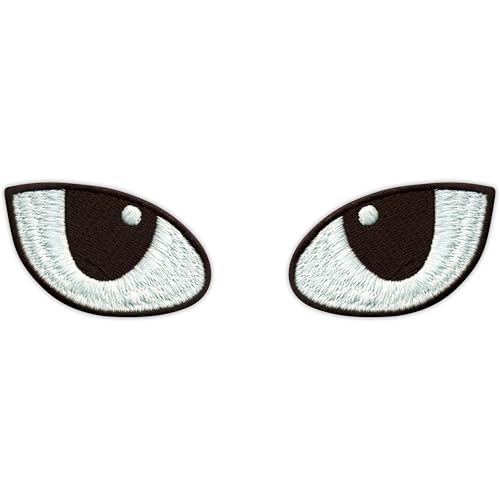 Cat Eyes – bei Nacht groß, phosphoreszierende Fäden, leuchten im Dunkeln, zum Aufnähen/Aufnähen, besticktes Abzeichen/Patch Cat Eyes – bei Nacht groß, phosphoreszierende Fäden, leuchten im Dunkeln, zum Aufnähen/Aufnähen, besticktes Abzeichen/Patch von PATCHSIG