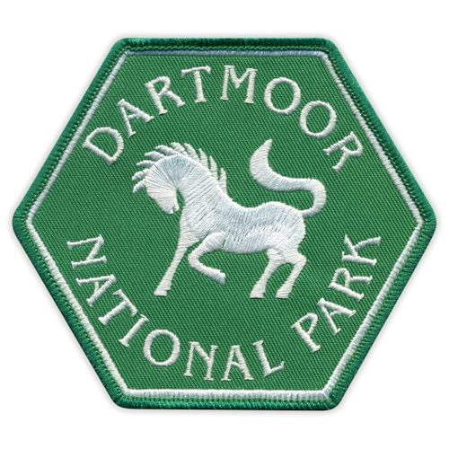 Dartmoor – Nationalpark – wärmeaktivierter Klebstoff/Bügelrückseite – bestickter Abzeichen/Aufnäher von PATCHSIG