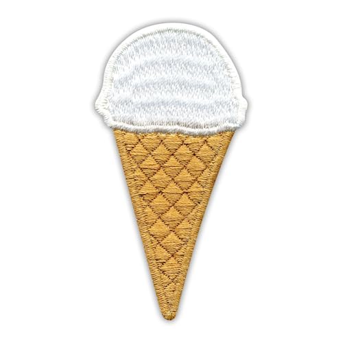 Eiscreme – weißes Sorbet – zum Aufnähen / Aufnähen – besticktes Abzeichen/Patch von PATCHSIG