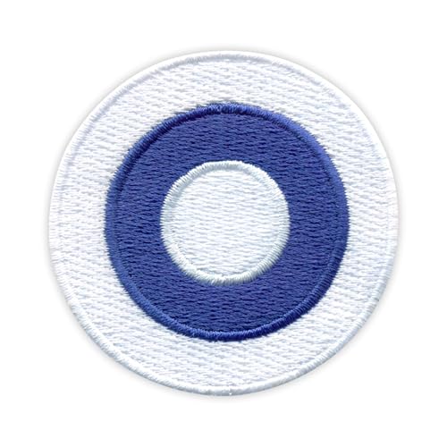 Finnische Luftwaffe – Roundel – wärmeaktivierter Klebstoff/Bügelrückseite – bestickter Abzeichen/Aufnäher von PATCHSIG