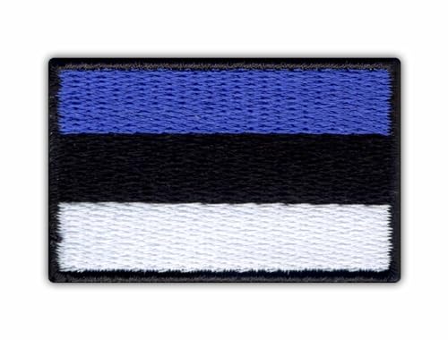 Flagge Estlands, wärmeaktivierter Klebstoff, Rückseite zum Aufbügeln, besticktes Abzeichen/Patch von PATCHSIG