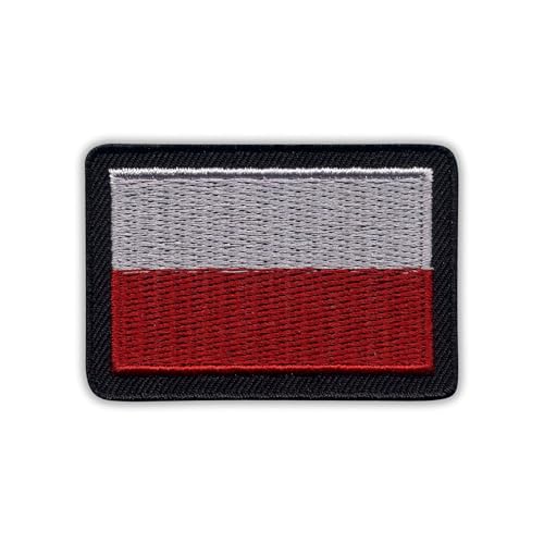 Flagge Polens – Schießen/Jagd – wärmeaktivierter Klebstoff/Bügelrückseite – bestickter Abzeichen/Aufnäher von PATCHSIG
